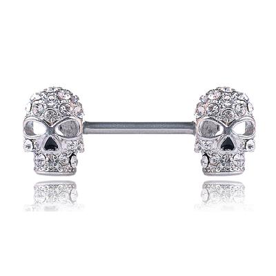 1 ks Sexy Kroužky na bradavky Lebka Tyčinka Činka Průmyslový piercing chrupavky
