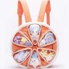 Multi-layer Separation Orange Pain Bag Backpack Schoolbag Girl College Bag Cute Children's Fun Bag