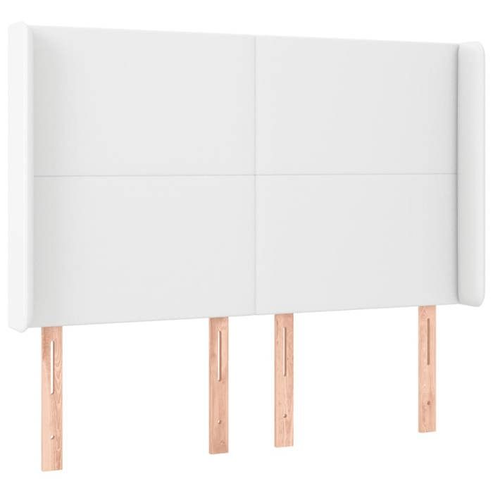 VidaXL Tête de Lit à LED Meuble de Chambre à Coucher Accessoire de Lit Double Tête de Cadre de Lit Intérieur Blanc 3123859