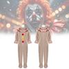 Twisted Clown Cosplay Costume For American Horror Story In Stylish Brown Fabric