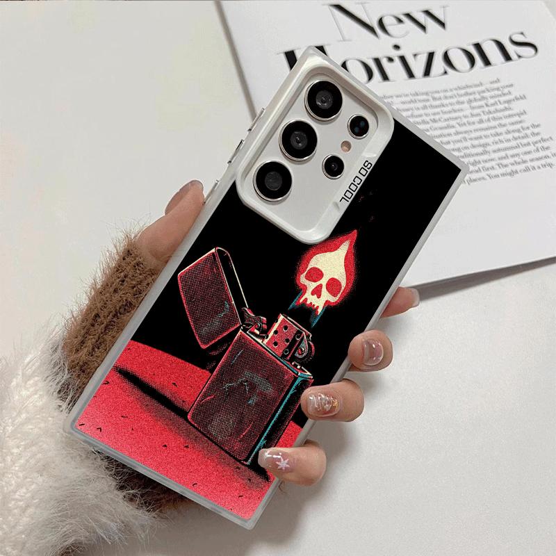 Lighter Cool Pattern Soft Phone Case for Samsung Galaxy S24 S25 FE S26 Edge S23 Ultra S22 Plus S21 + Shockproof Cover Back Shell