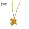 Pegasus Pendant Necklace Gold Tone Winged Horse Mythological Symbol of