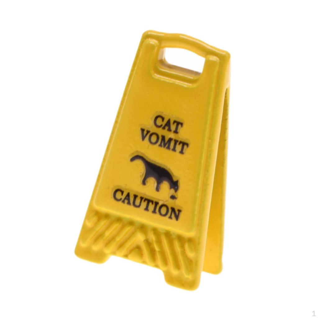 1:12 Maßstab Warnschild für Puppenhaus Miniaturszene DIY