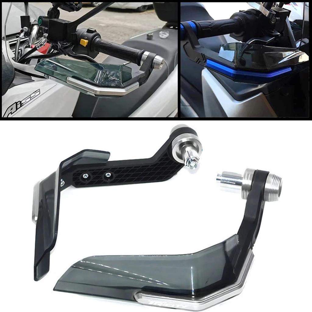 Yamaha Tricity 125 155 300 2018 2019 2020 2021 All Year Handguard Shield Hand Guard Protector Windshield (Black,NO LOGO)
