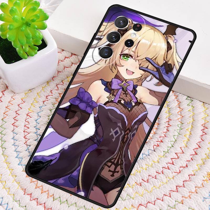 Anime Genshin Impact Fischl Soft Phone Case for Samsung Galaxy Note 10 Pro S26 Ultra S23 S24 FE S25 S21 S22 PLUS Shockproof Cove