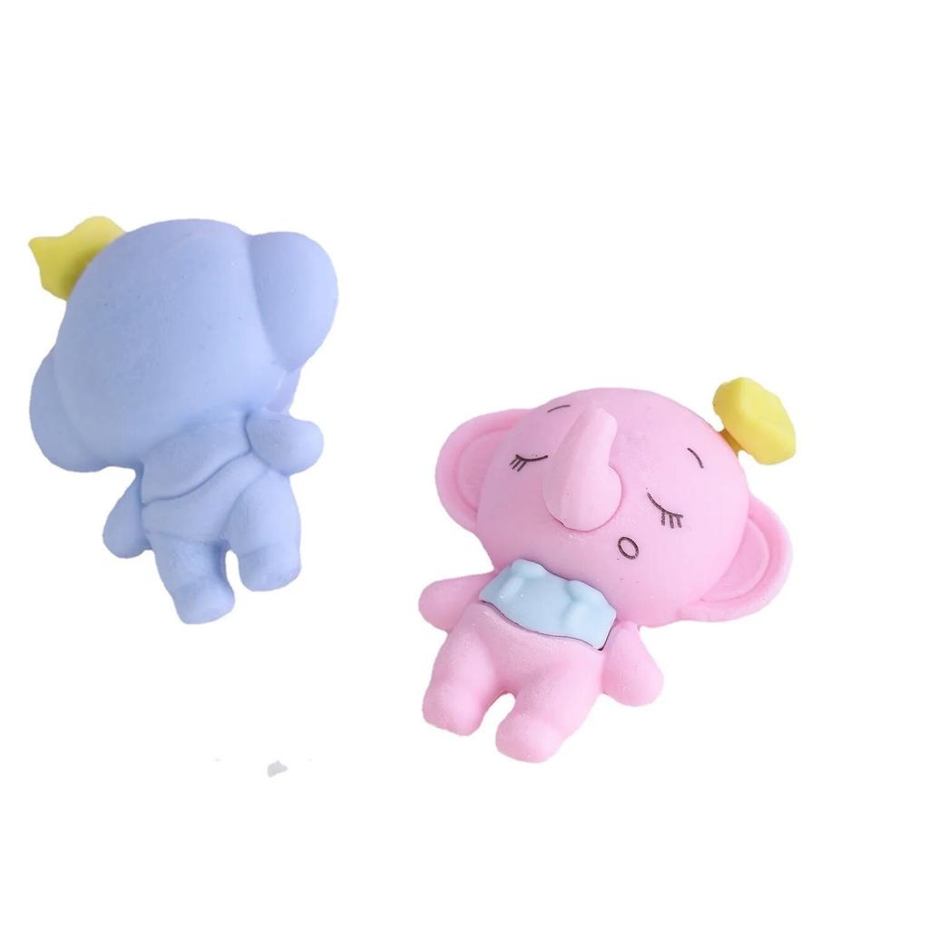 Candy Colored Elephant Rubber Eraser for Kids Cute Cartoon Kawaii Novelty Stationery Office School Supplies 3 Pieces