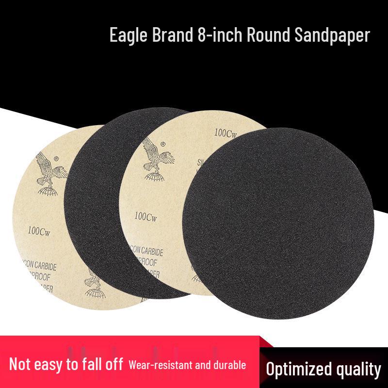 8-inch Eagle Brand Metallographic Sandpaper, 220mm, Wet/Dry, Adhesive Back, for Polishing & Grinding