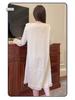 Velvet Nightgown: Women's 2025 Autumn/Winter Long Sleeve Court Princess Style, Sweet Plus Size Maternity Slimming Pajamas.