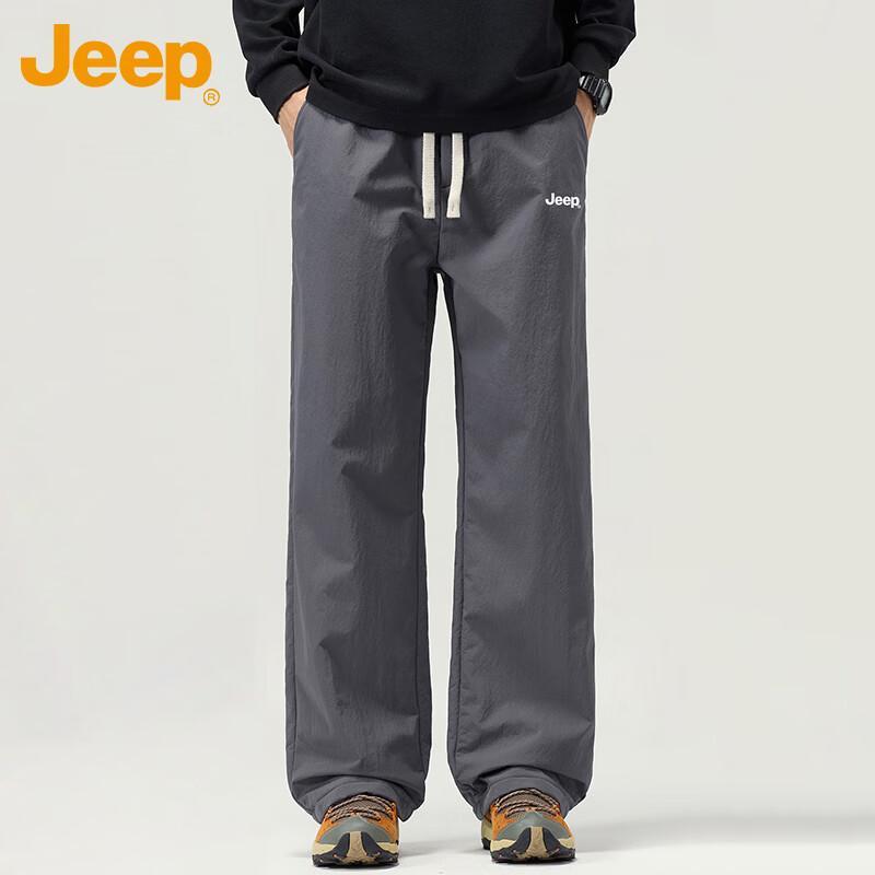 JEEP Men's Thermal Fleece-Lined Straight-Leg Casual Pants