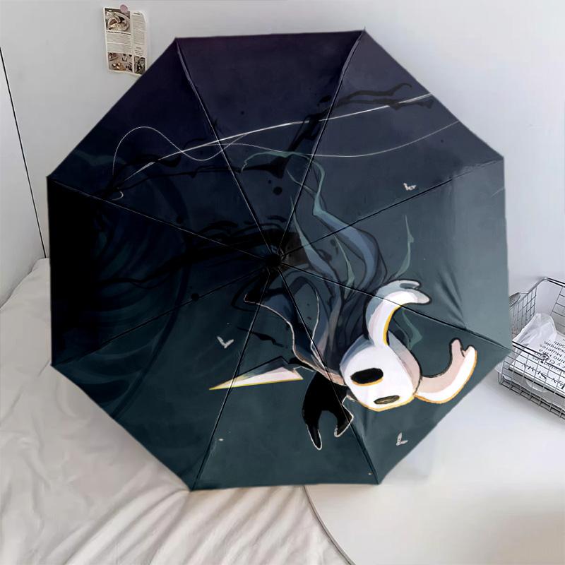 Silksongpattern, automatic folding umbrella, portable and foldable design, 8 ribs, a Christmas or birthday gift.