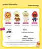 Genuine KAKAO FRIENDS Fruit Plush Doll Keychain Charm