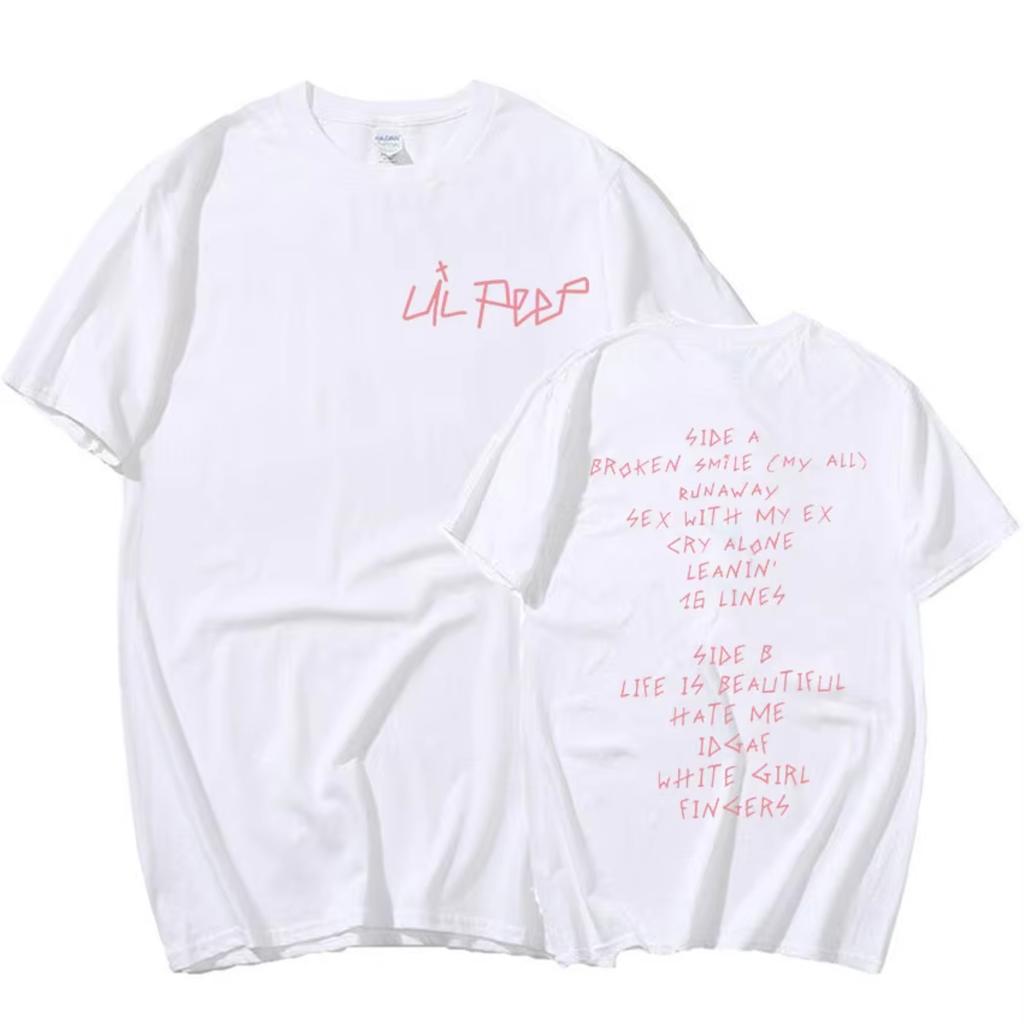 Hip Hop Rap Doublesided Printed Women Tshirt Fashion Trend Top for Spring and Summer Pure Cotton Unisex Short Sleeved Tshirt