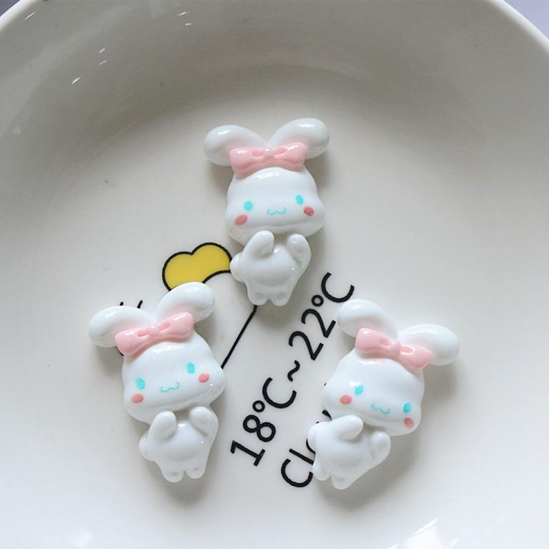 10 Pcs New Kawaii Cartoonear Dog Rabbit Game Nime Characters Resin Scrapbook Diy Jewelry Children Gift Hairpin Accessories A1