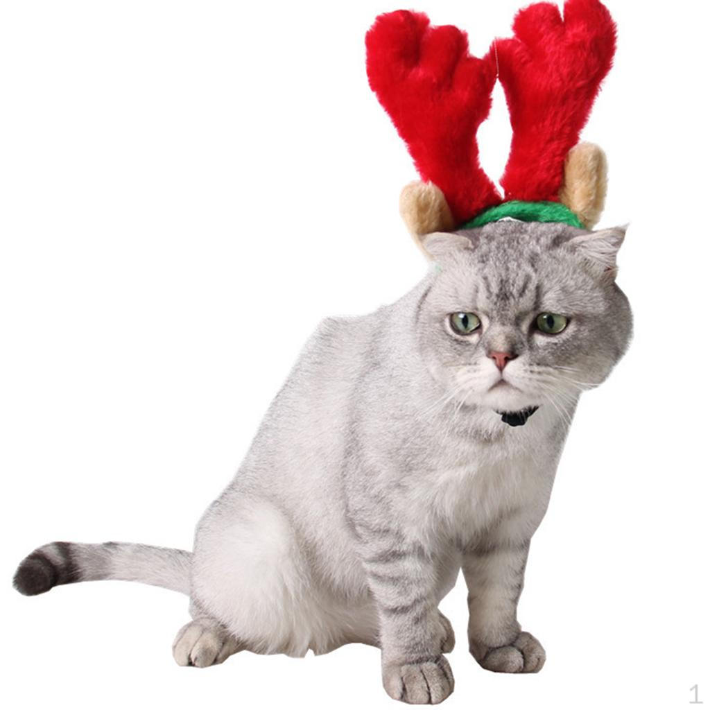 

Adjustable Pet Christmas Reindeer Antler Headband Hair Head Hoop Accessory