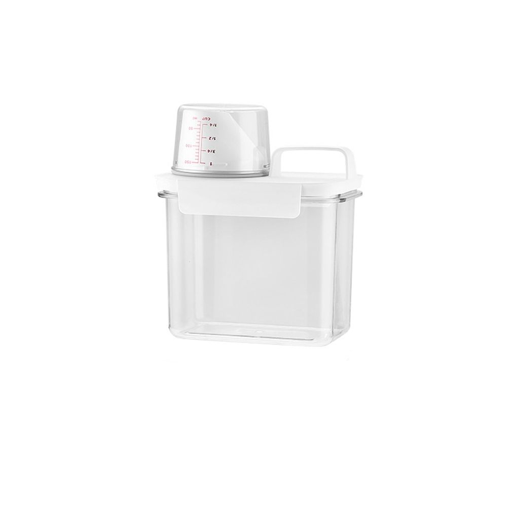 Airtight Measuring Cup Detergent Powder With Lid And Handle Cereal Jar Washing Powder Container Storage Bucket Detergent Box