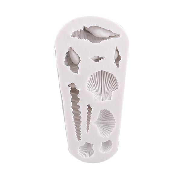 Kinds DIY Shell Starfish Conch Silicone Chocolate Mold Fish Mermaid Tail Fondant Cake Decorating Tools Clay Resin Art Moulds