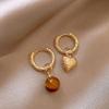 Silver Needle Clover Stud Earrings: Retro Hong Kong Style, Elegant and Fashionable Women's Luxury Jewelry.