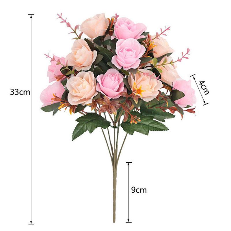 Artificial Flowers Silk Fake Plants UV Resistant Home In/Outdoor Garden Decor