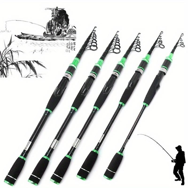 1pcs New Straight Handle Contraction Path Sub Rod Ultra Short and Ultra Light Bass Fishing Rod Carbon Vibration Path Sub Rod Fishing Rod