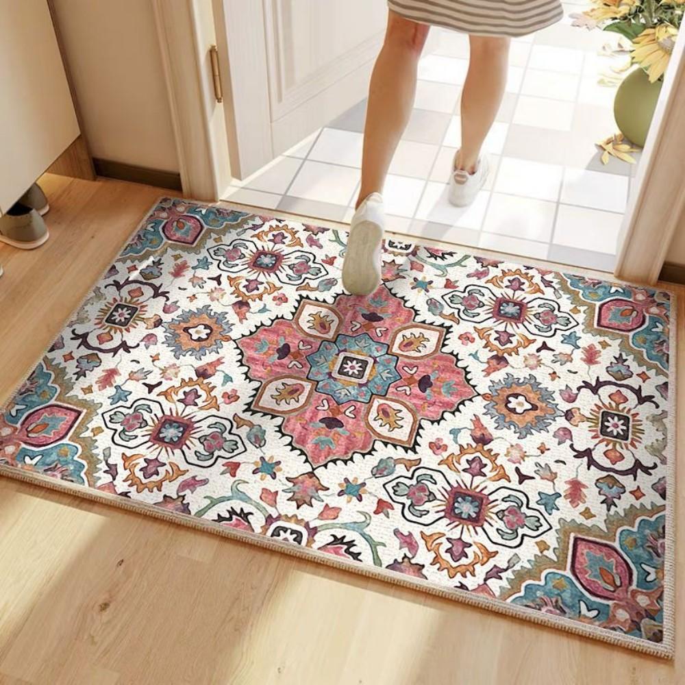 Retro Bohemian Rug, Easy-To-Clean And Slip-Resistant Carpet For Living Room And Bedroom, Home Decoration