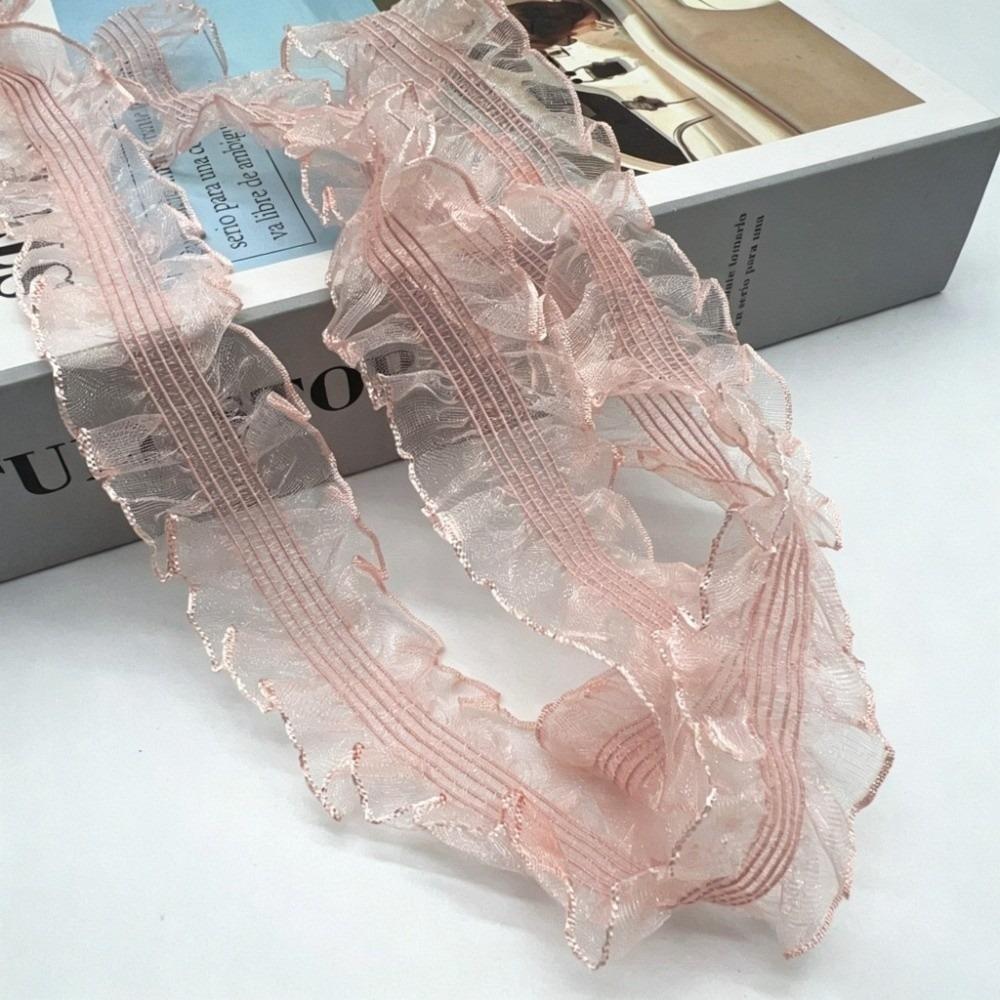 Elastic Elastic Lace Ribbon Colorful Handmade Ribbon Skirts Headwear Decorative Accessories