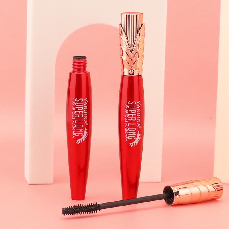 5D řasenka Silk Fibe prodlužující 5 barev Lash Prodlužování řas Oční řasy Crown Eye Black 4D voděodolná nerozmazávající se Tenká, hustá, kudrnatá, nelepivá
