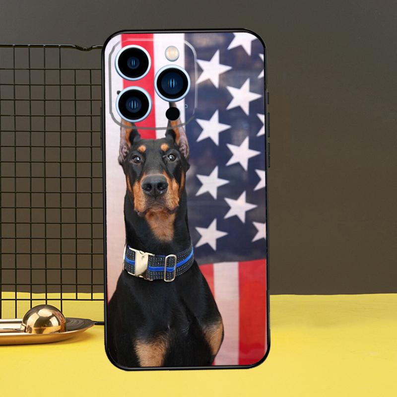Doberman Dog Phone Case For iPhone 11 12 13 14 16 15 Pro Max Mini 7 8 Plus X XR XS Max Cover