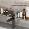 No-Drill Wall-Mounted Bathroom Shelf for Mirror, Faucet, and Vanity