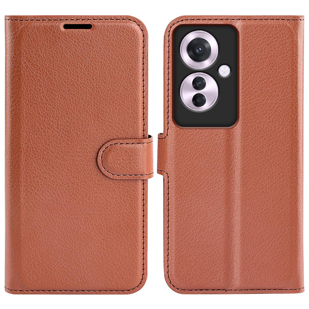 For Oppo Reno11 F 5G Case Litchi Texture PU Leather Phone Cover
