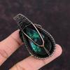 Green Fire Labradorite Pendant Copper Wire Wrapped Pendant Handmade Pendant Copper Jewelry Gemstone Pendant Wire Wrap Jewelry Gift For Mom