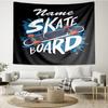 Custom Name skateboard Print Tapestry, Backdrop, Easy Setup, Ideal for Bedroom, Office & Living Room, with Aesthetic Wall Hanging Decor.