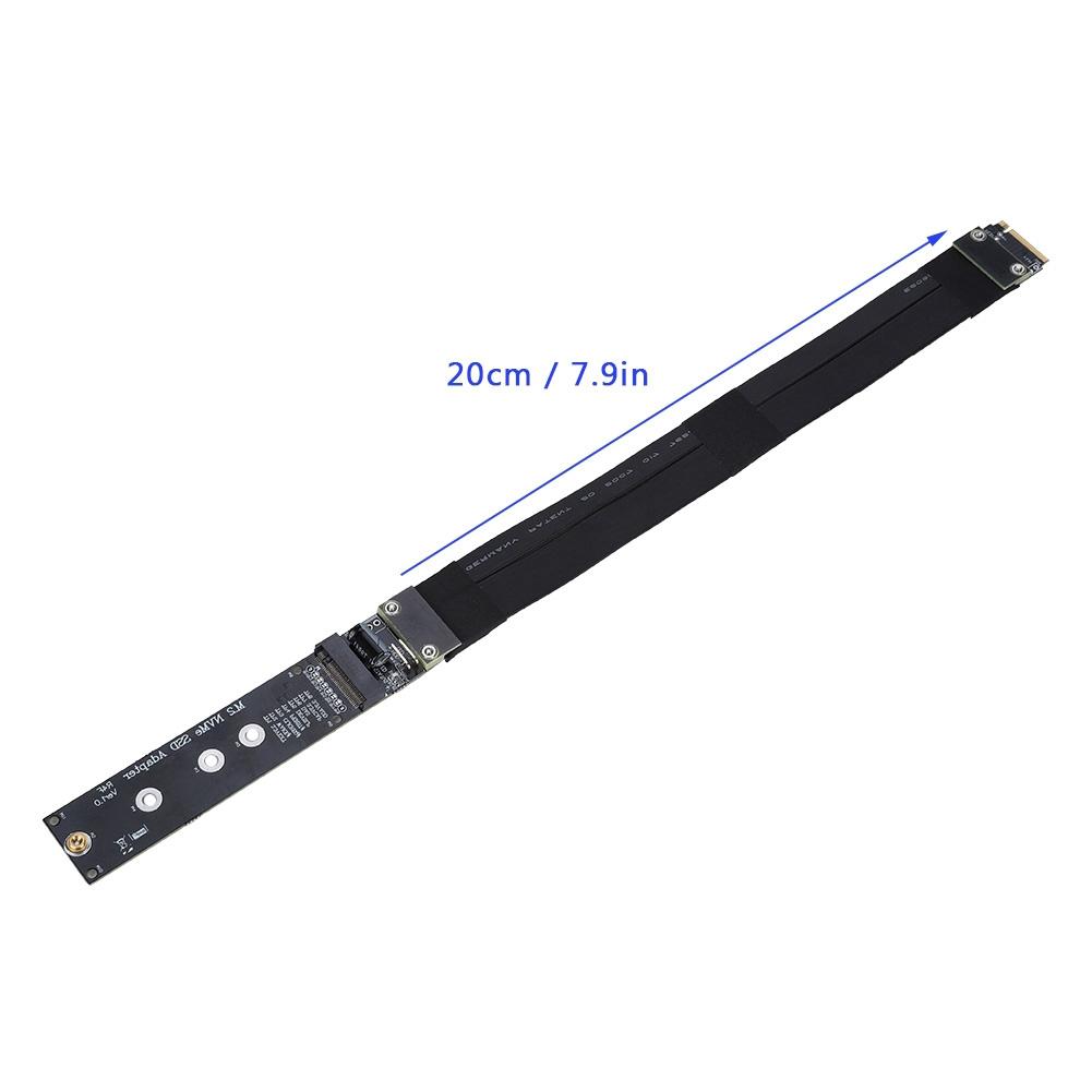 20cm M.2 NVMe SSD Solid State Drive Extension Cable for PCI E 3.0 X4 Full Speed