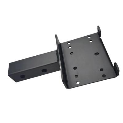 Anhängerkupplung Windenmontageplatte Stahl 2" Receiver Direkter Ersatz Professionell Schwarz Schwerlast
