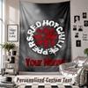 Arazzo da Appendere alla Parete con Nome e Testo Personalizzati, Arazzo Decorativo Red Hot Chili Peppers per Camera da Letto