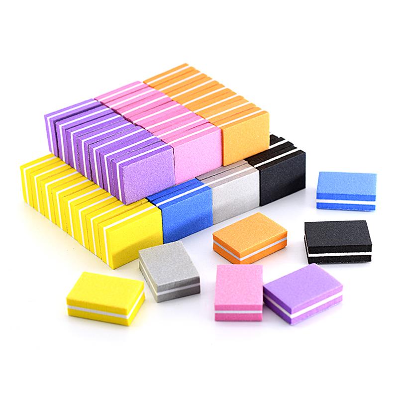 High Elastic Sponge Nail Buffer Block Mini Double Sided Sanding Nail File for Nail Shaping Polishing Manicure Supplies
