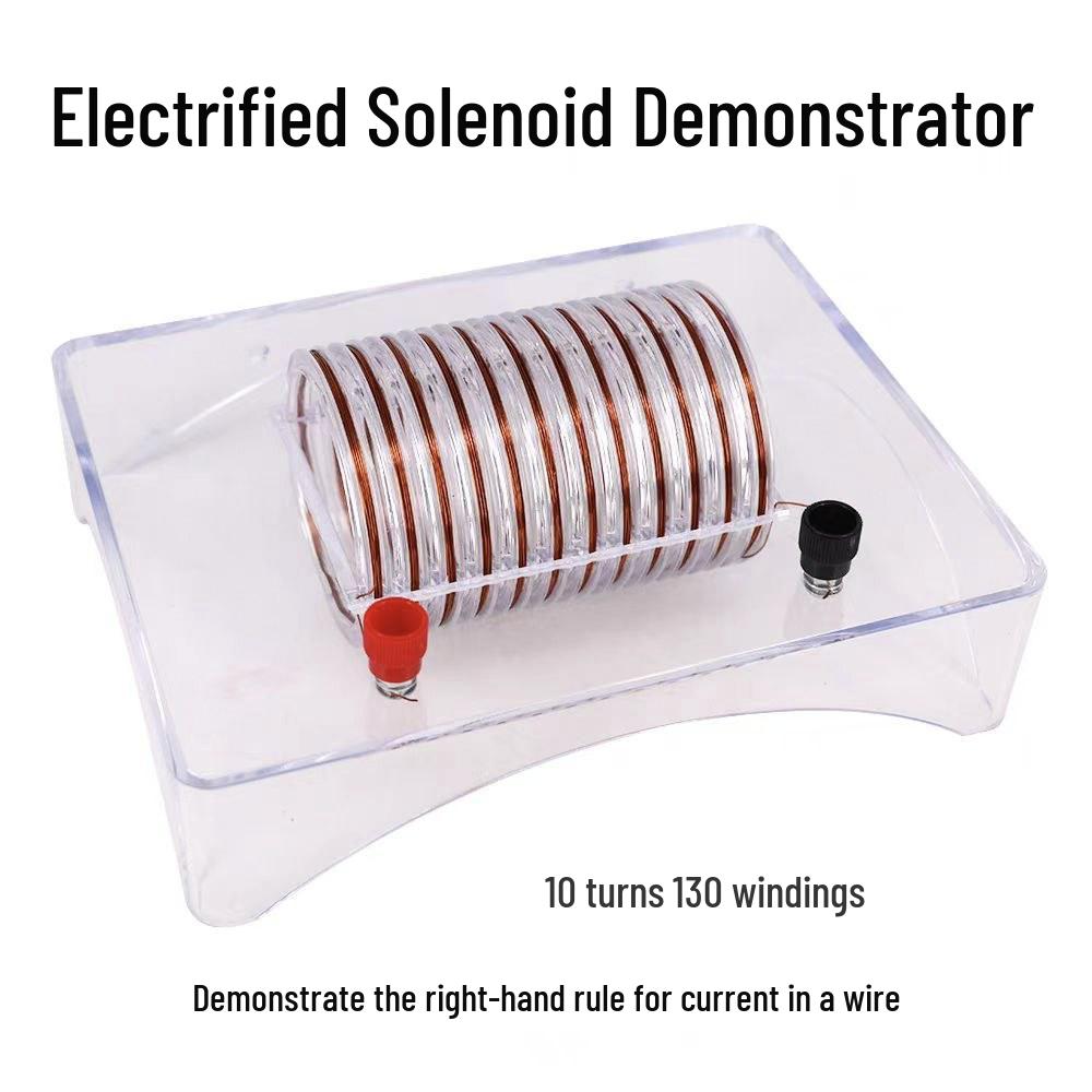 Energized Solenoid Magnetic Field Demonstrator: Physics Electromagnetism Teaching Instrument