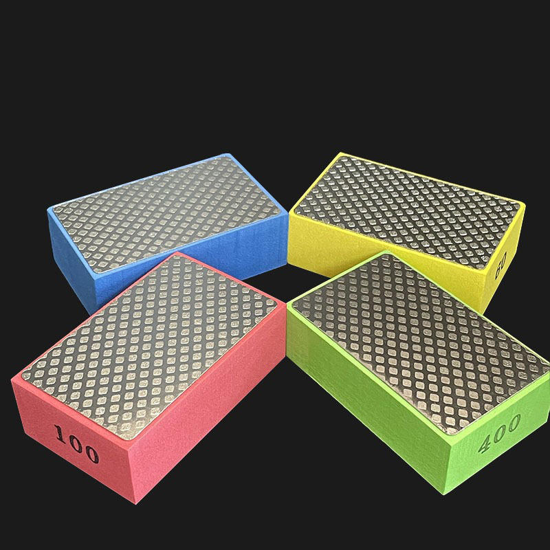 1PC/4PCS Handheld Diamond Sanding Blocks Sharp Diamond Glass Grinding Pad for Sanding Polishing Marble Tile Ceramics
