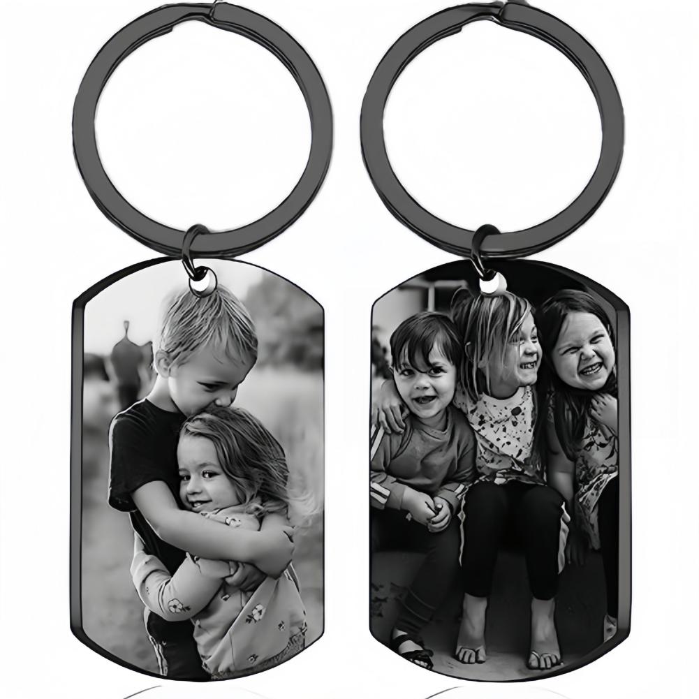 Amaxer Custom Keychain Double Sided Personalized Picture Text Keychains Engraving Photo Key chains Gifts for Women Boyfriend