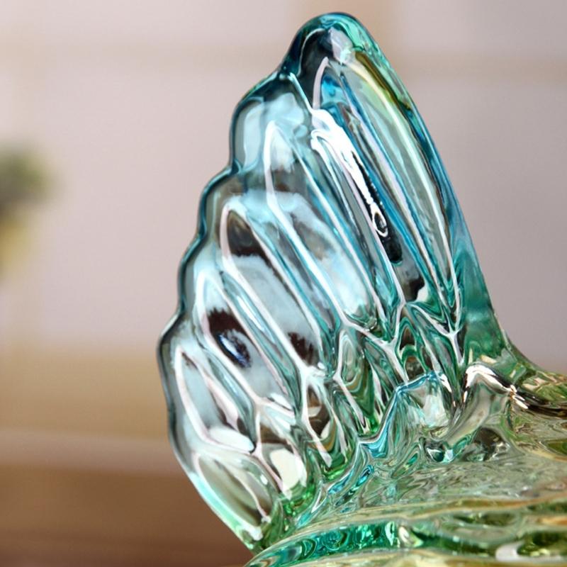 Glass Hen Candy Dish,Decorative Covered Candy Bowl with Lid Crystal Glass Chicken Shape Candy Jar Snacks Bowl Gift