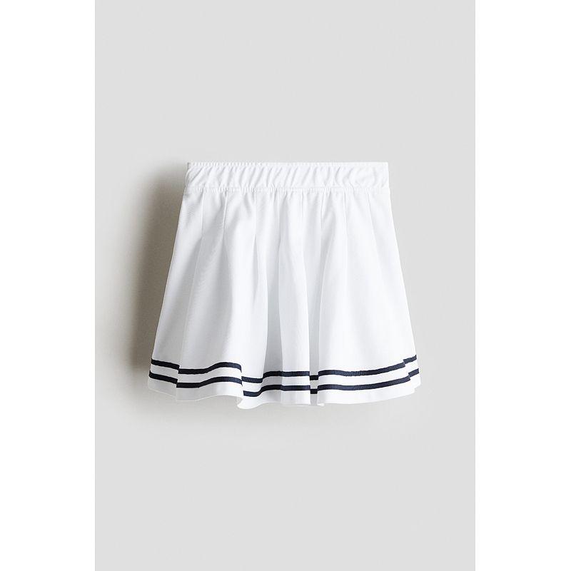 

HM Children s Clothing Girl s Miniskirt 2025 Summer New Arrival Coolmax®Elastic Waist Sports Pleated Skirt 1271965 White 120/53