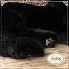 Ninian & Kino Lying-Down Kitty Black Cat (Adult Cat) - Approx. 63cm In Length - Realistic Plush Toy Cat - Looks Just Like the Real Thing