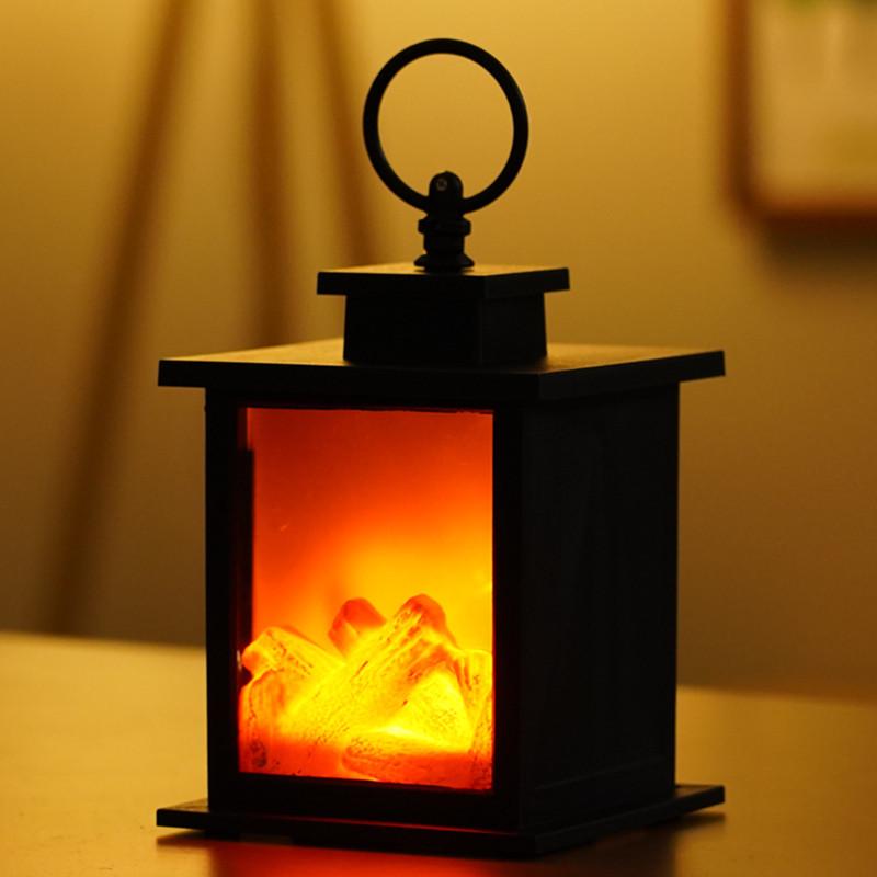 

LED Nordic Style Decorative Flame Lamp - Creative Fireplace Ornament for Christmas Warm White
