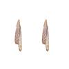 New design sense, front and rear two wear cross-fringed earrings, women's 111 silver needle fashion super flash fishtail stud earrings