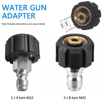 1/4 3/8 Zoll Schnellverschluss-Stecker auf M22 14 15 Innengewinde Adapter für Hochdruckreiniger Schnee Schaumlanze Zubehör