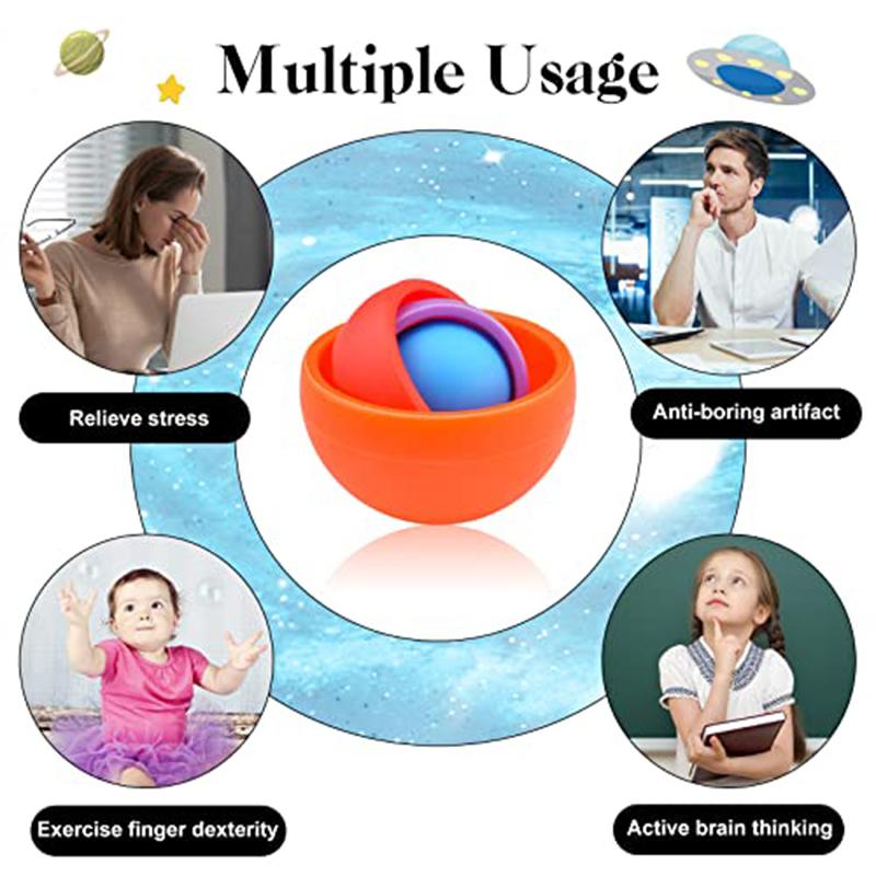 Ball Fidget Spinner ADHD Autism Stress Relief Finger Toy Spinner 3D Ball Sensory Toys for Kids Adult Party Favors Gifts