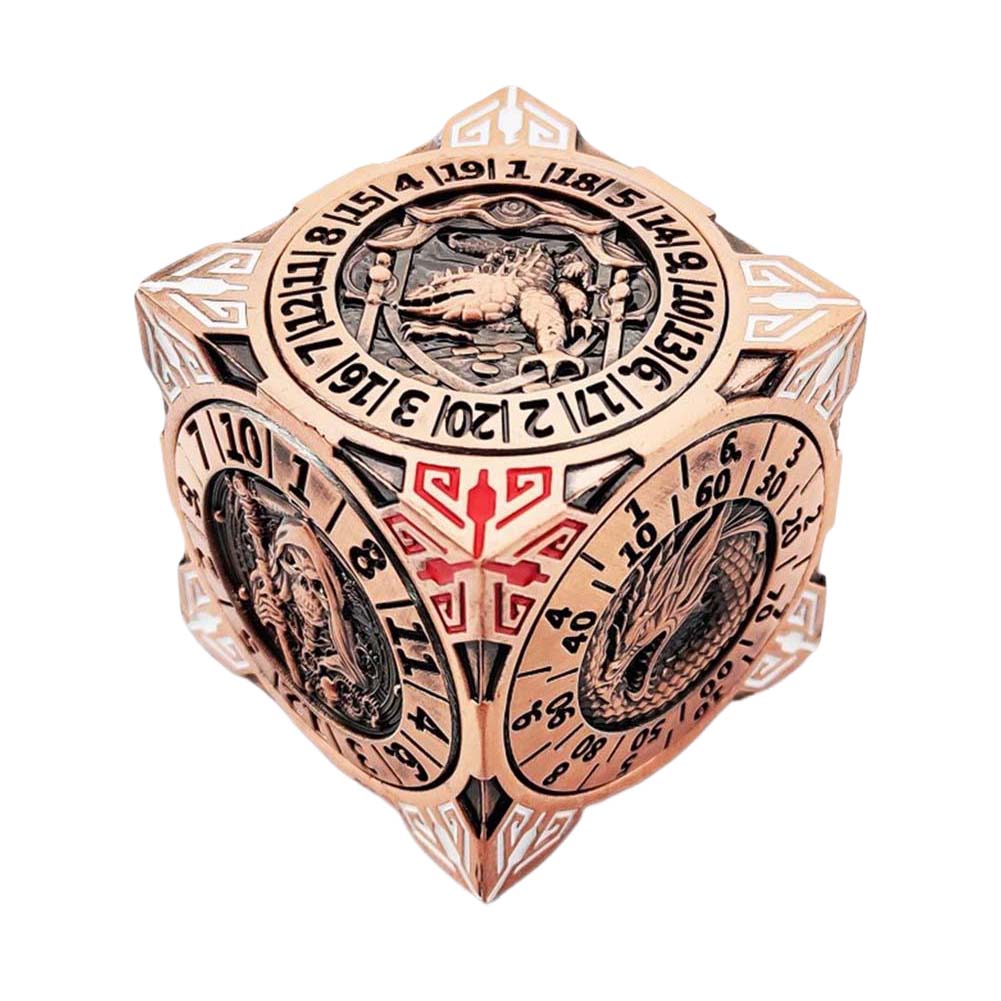 

7 In 1 Metal Mechanical Dice Multi-Purpose Roulette Spinning Dice Wear Resist Fingertip Gyro Dice for Dungeons and Dragons RPG