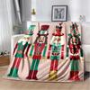 3D Nutcracker Christmas Tree Soft Plush Blanket,Flannel Blanket Throw Blanket for Living Room Bedroom Bed Sofa Picnic Cover Kids