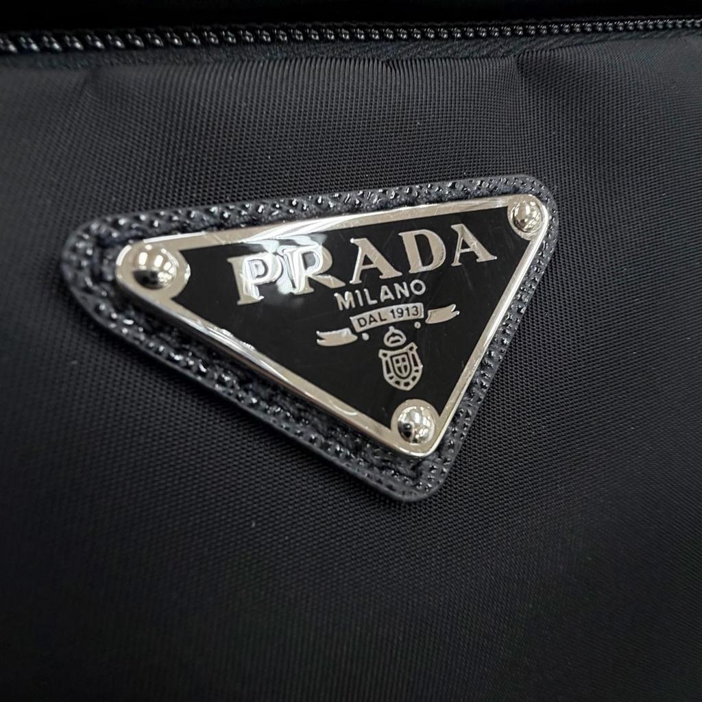 Excellent PRADA Shoulder Bag Black Nylon Mens 2VH191 Used