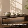 Wooden Tea Cup Holder, Wood Desktop Organizer, Teapot Display Stand, Kung Fu Tea Set Shelf Rack