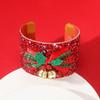 Kriss Kringle Merry Christmas Bangle Christmas Bell Sequin Elk Xmas Bracelet  Girl